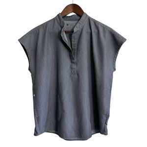 Figs Technical Collection Rafaela scrub top women's medium gray uniform nurse